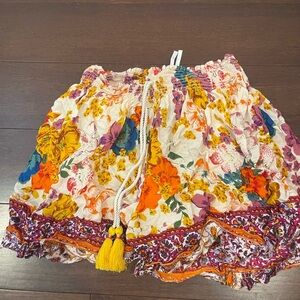 Anthropologie floral pajama shorts with drawstring size small